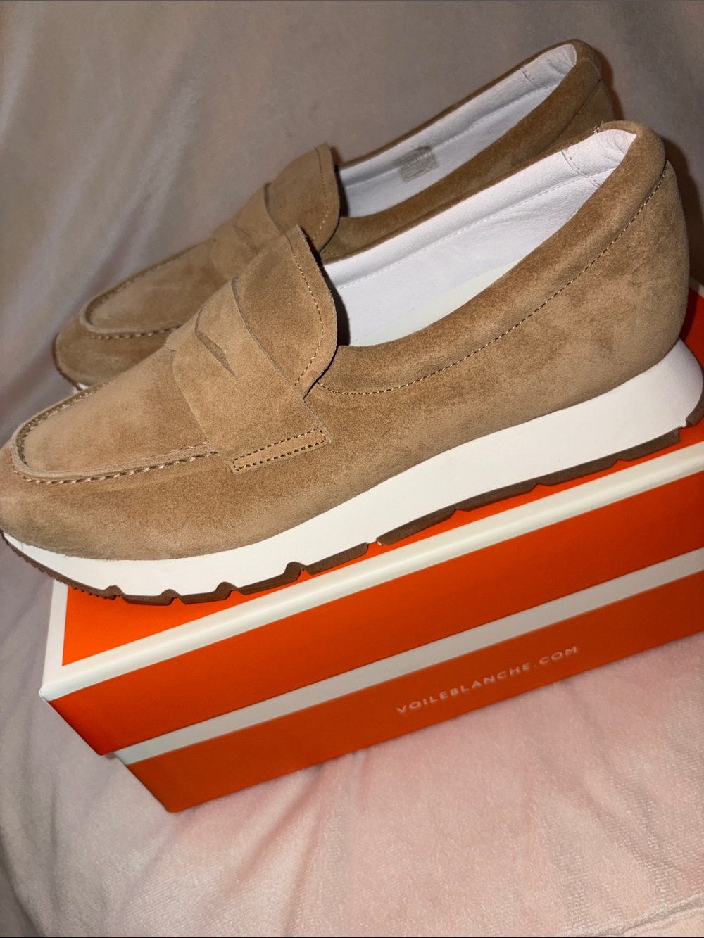 NWT VOILE BLANCHE Julia Hybrid Loafer Sneaker in Caramel - Picture 13 of 15